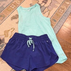 DSG Mint Tank and Royal Blue Shorts Set
